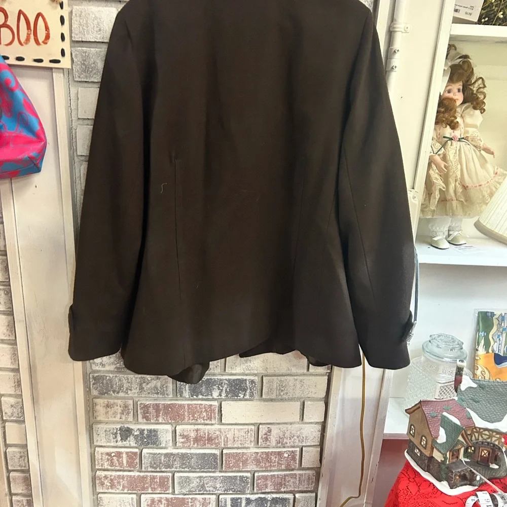 Centigrade Ladies Xl brown wool peacoat  coat - Picture 9 of 9